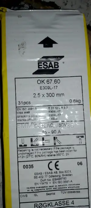 Esab Stainless Steel Electrode Available in All Sizes