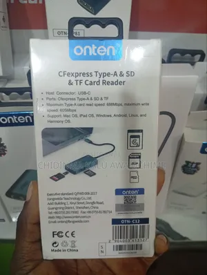Onten C-12 3-in-1 USB-C Card Reader
