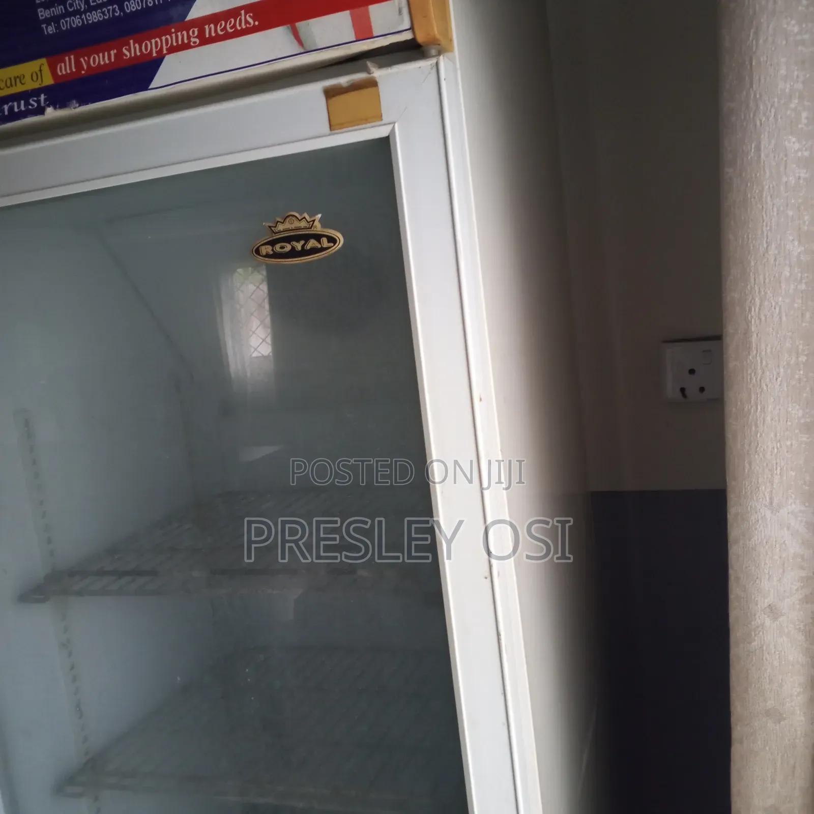 A Long Standing Glass Fridge