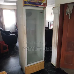A Long Standing Glass Fridge