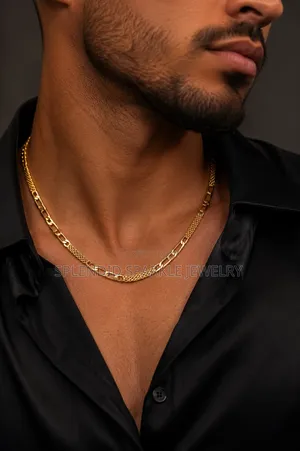 Men's Gold Plated Figaro Link Chain Necklace – Non-Tarnish Chain