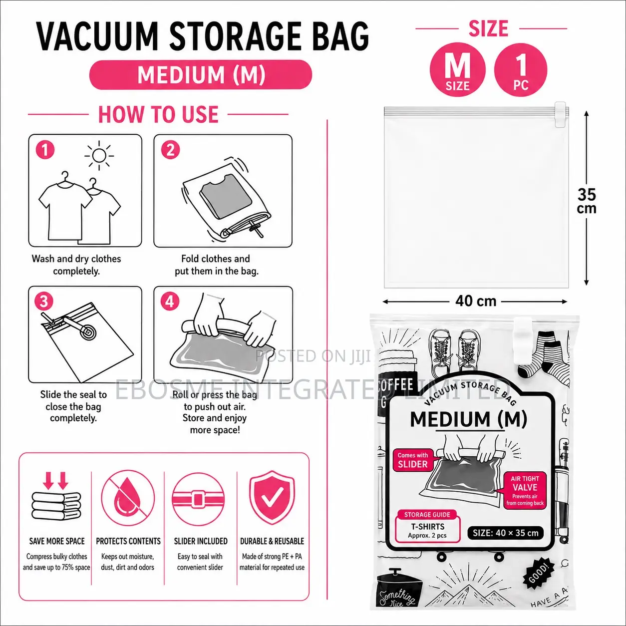 Vacuum Storage Bag 40cm X 35cm