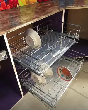Built-in Wire Drawer Plate Rack Set 80cm