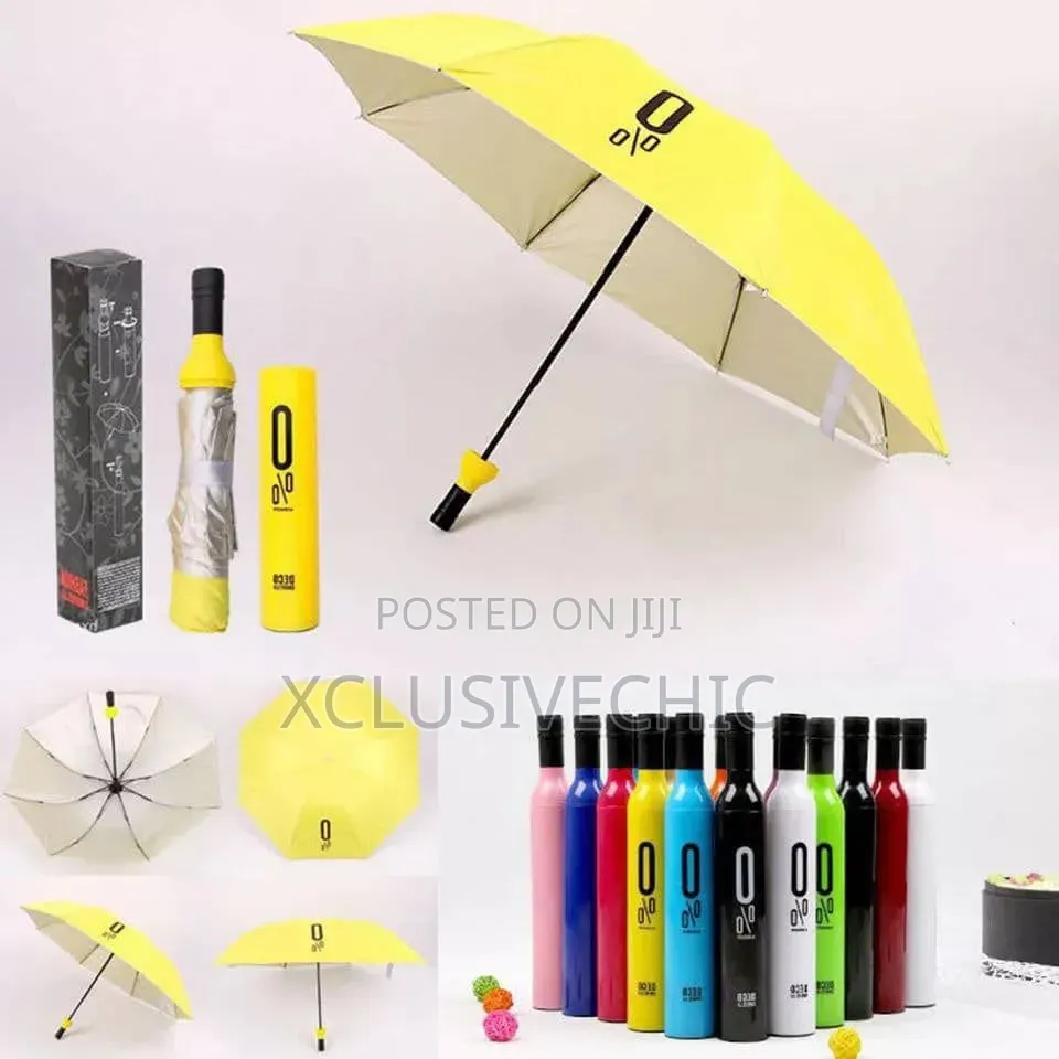 Multicolour Bottle Umbrella - Minimum of 20