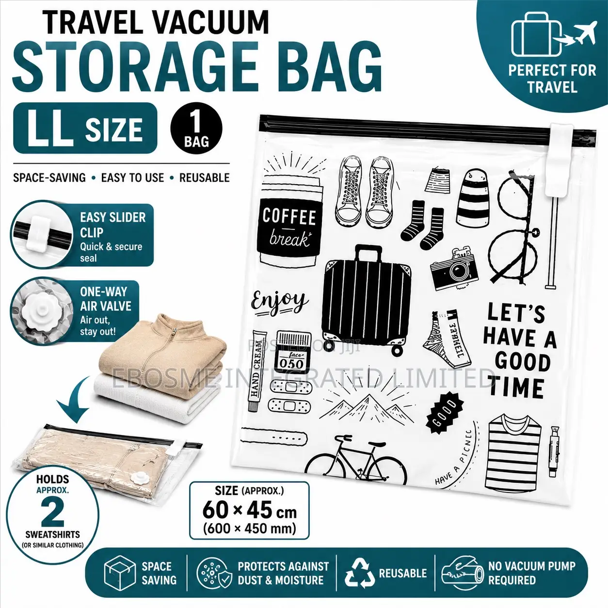 Vacuum Storage Bag Ll 60cm X 45cm