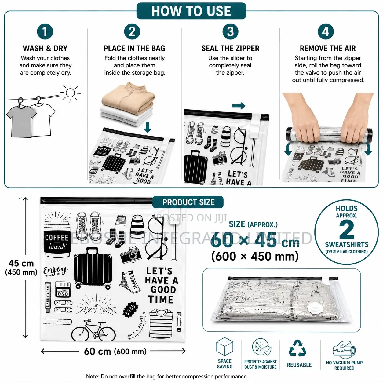 Vacuum Storage Bag Ll 60cm X 45cm