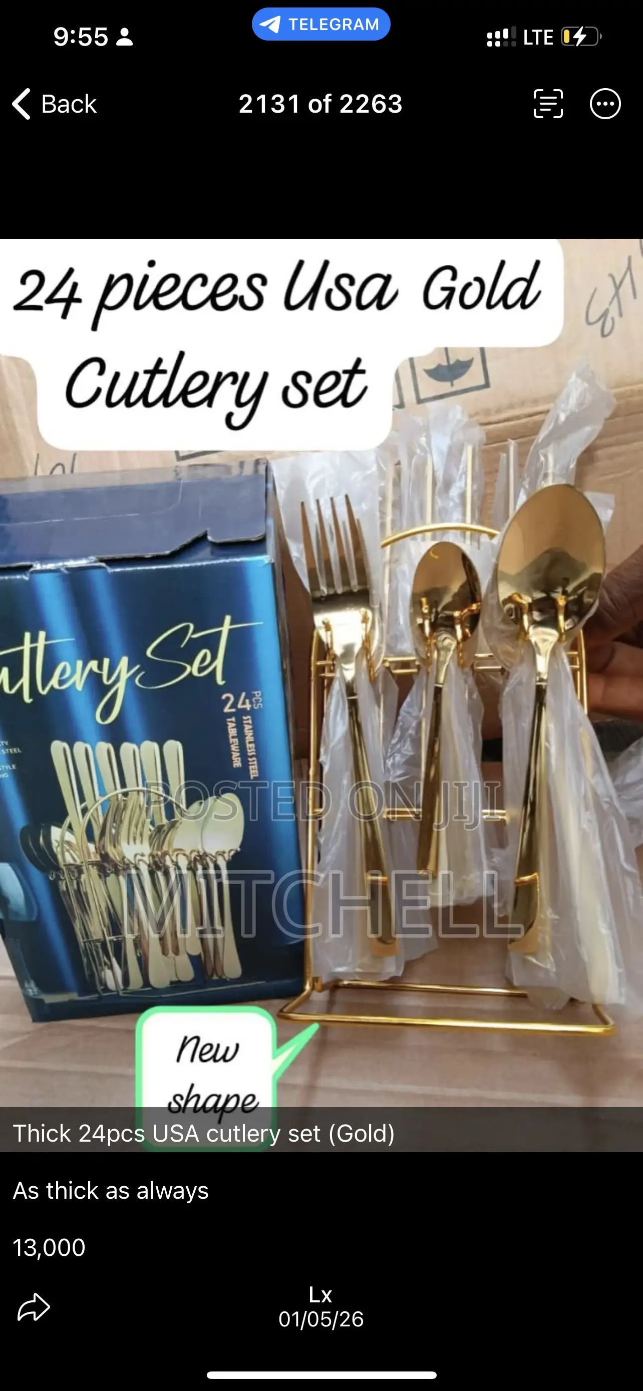 Gold Cutlery Set