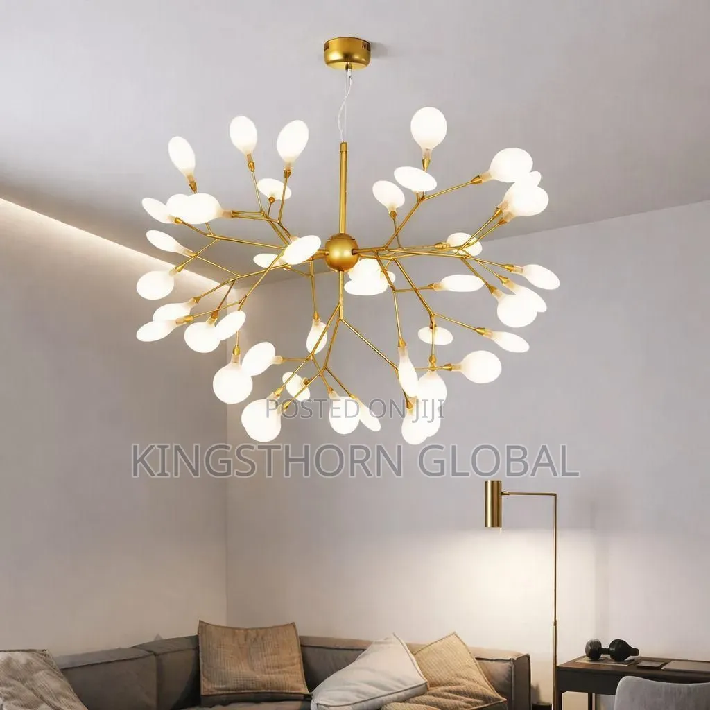 Modern Branch Chandelier LED Ceiling Light - Black Gold