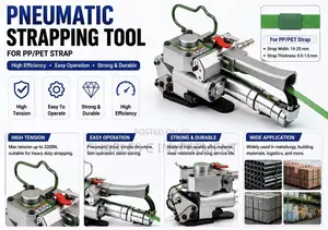 13-19mm Pneumatic PET Plastic Strapping Tool for Banding Packaging