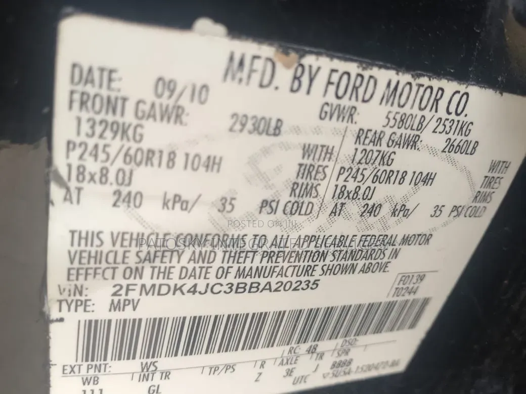 Ford Edge 2011 Black