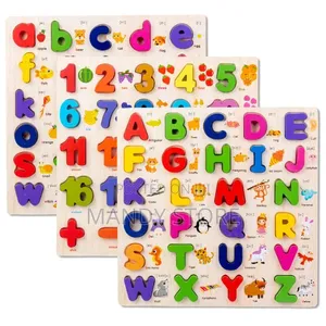 Kids Learning ABC Educational Toy Wooden Alphabet Puzzle