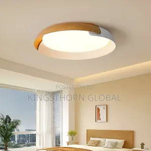 Modern LED Wooden Round Ceiling Light