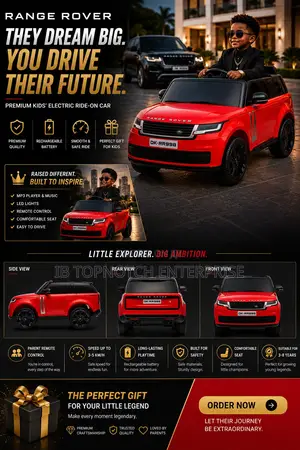 Red Color Luxury Range Rover Ride-on Car for Children