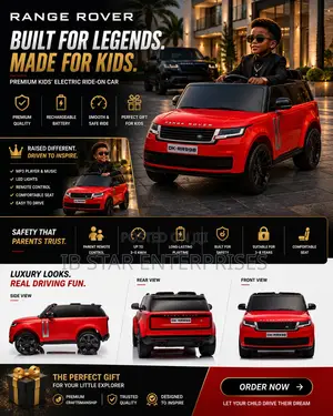 Buy Luxury Red Color Range Rover Kids Ride-on Car Right Now