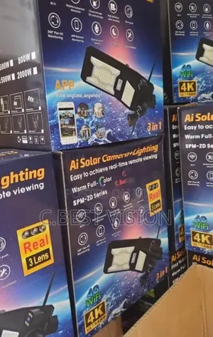 Ai V380 Real 3lens Solar Streetlight Camera