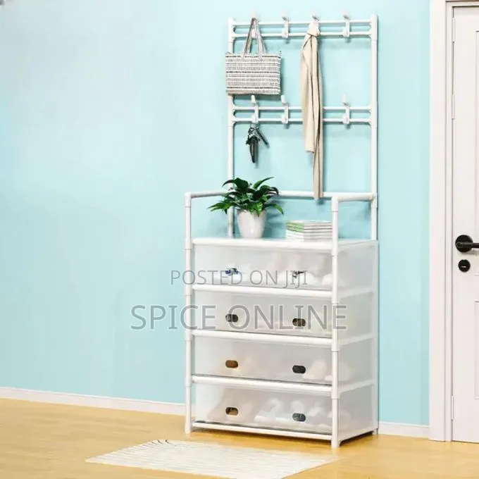 XVIP EXCLUSIVE White Multifunctional Shoe Rack