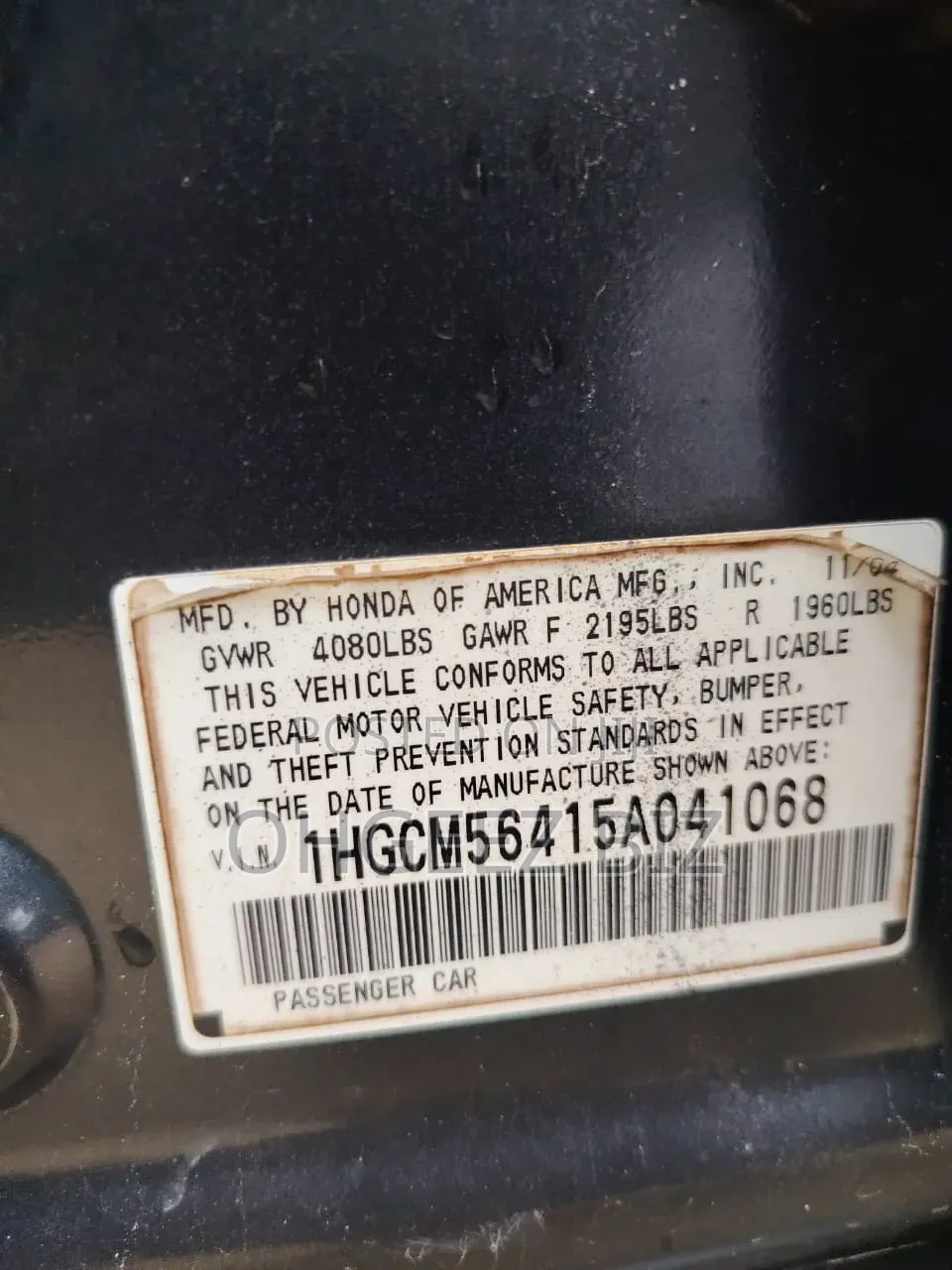 Honda Accord 2005 Black