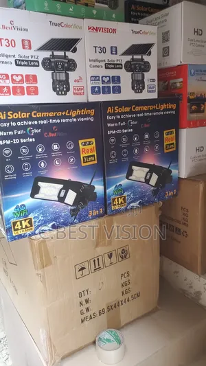 AI Solar Streetlight Camera 3lens.