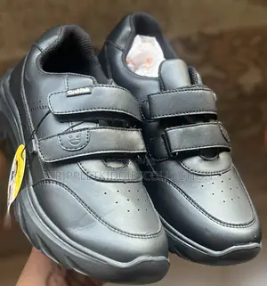 CrabKids Black Double-Strap School Shoes / Sneakers (Size 38)