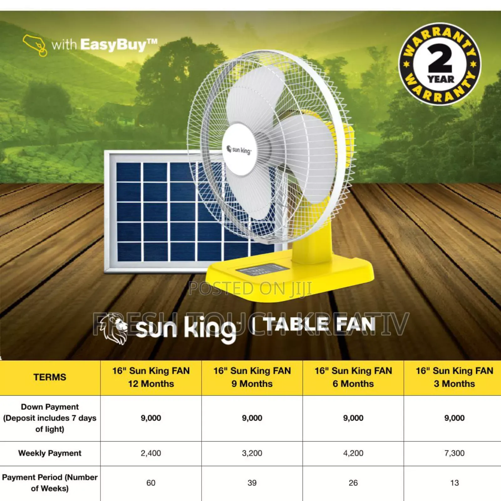 Sun King Table Fan