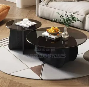 Modern Round Combination Center Table 2pcs Set