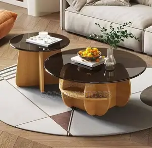 Modern Round Center Table 2pcs Set