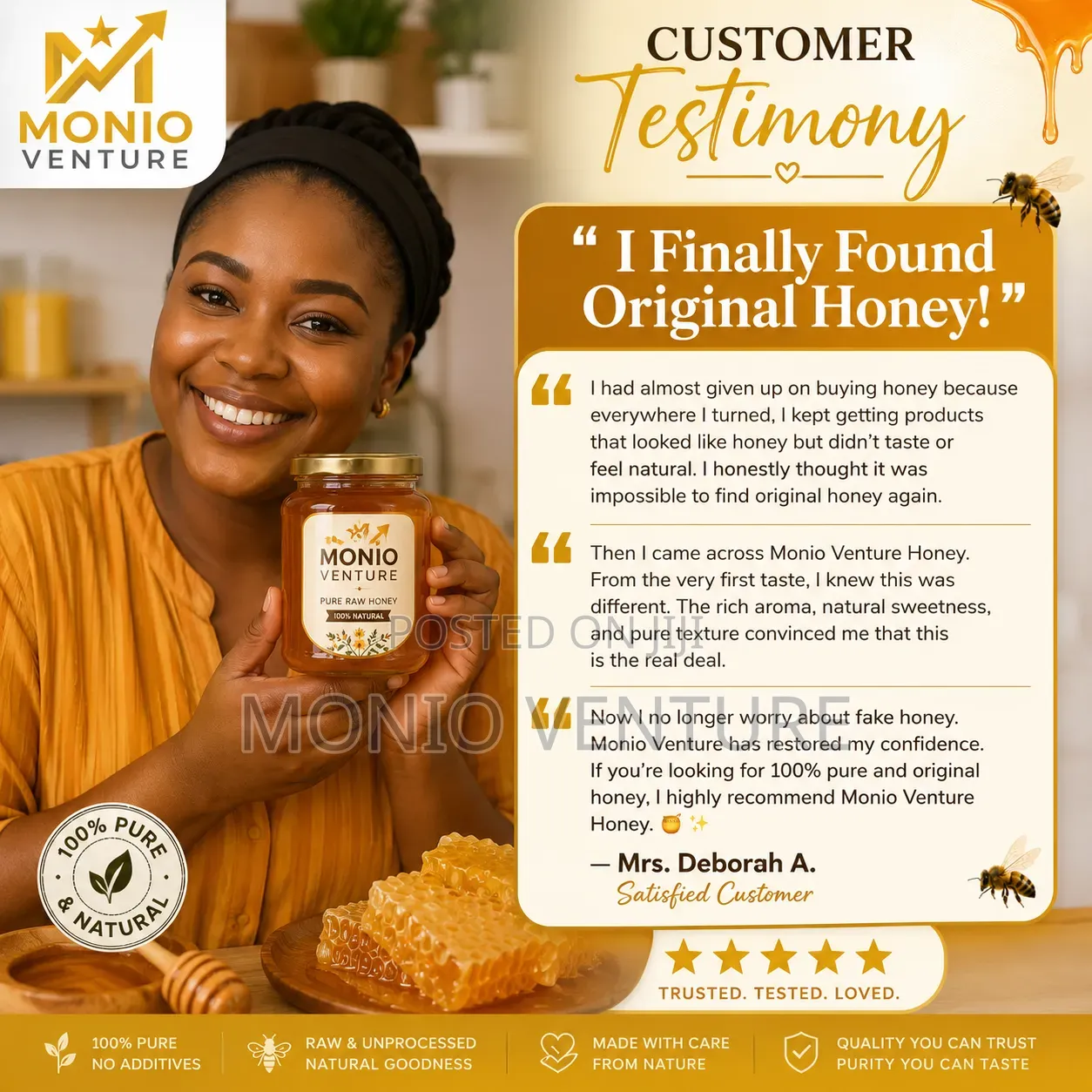 Honey. Monio Pure Honey