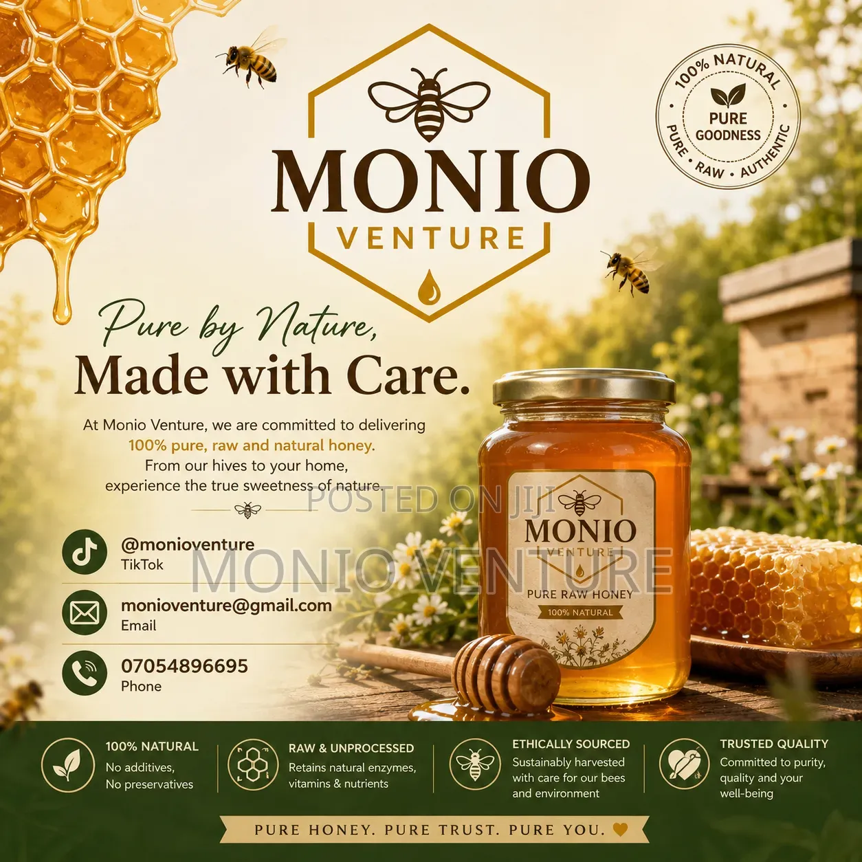 Honey. Monio Pure Honey