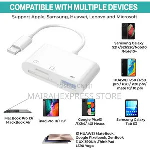 3-in-1 USB-C SD/TF/Micro SD Card Reader Adapter