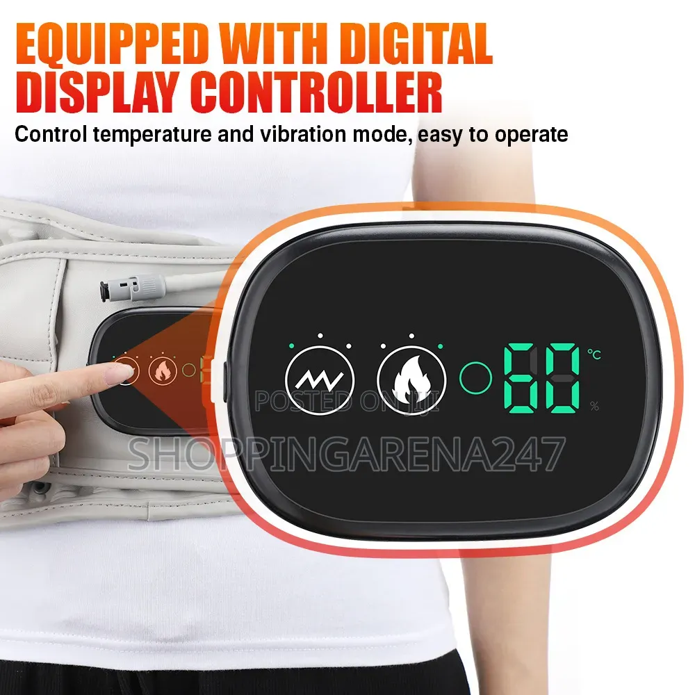 3In1 Rechargeable Decompression,Heat Massage Lumbar Belt