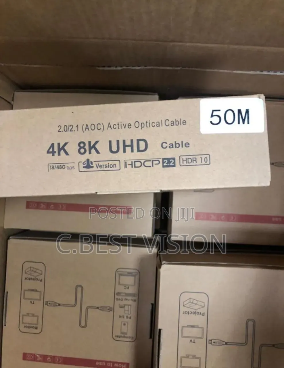 UHD Cable Fiber Optic by 50m