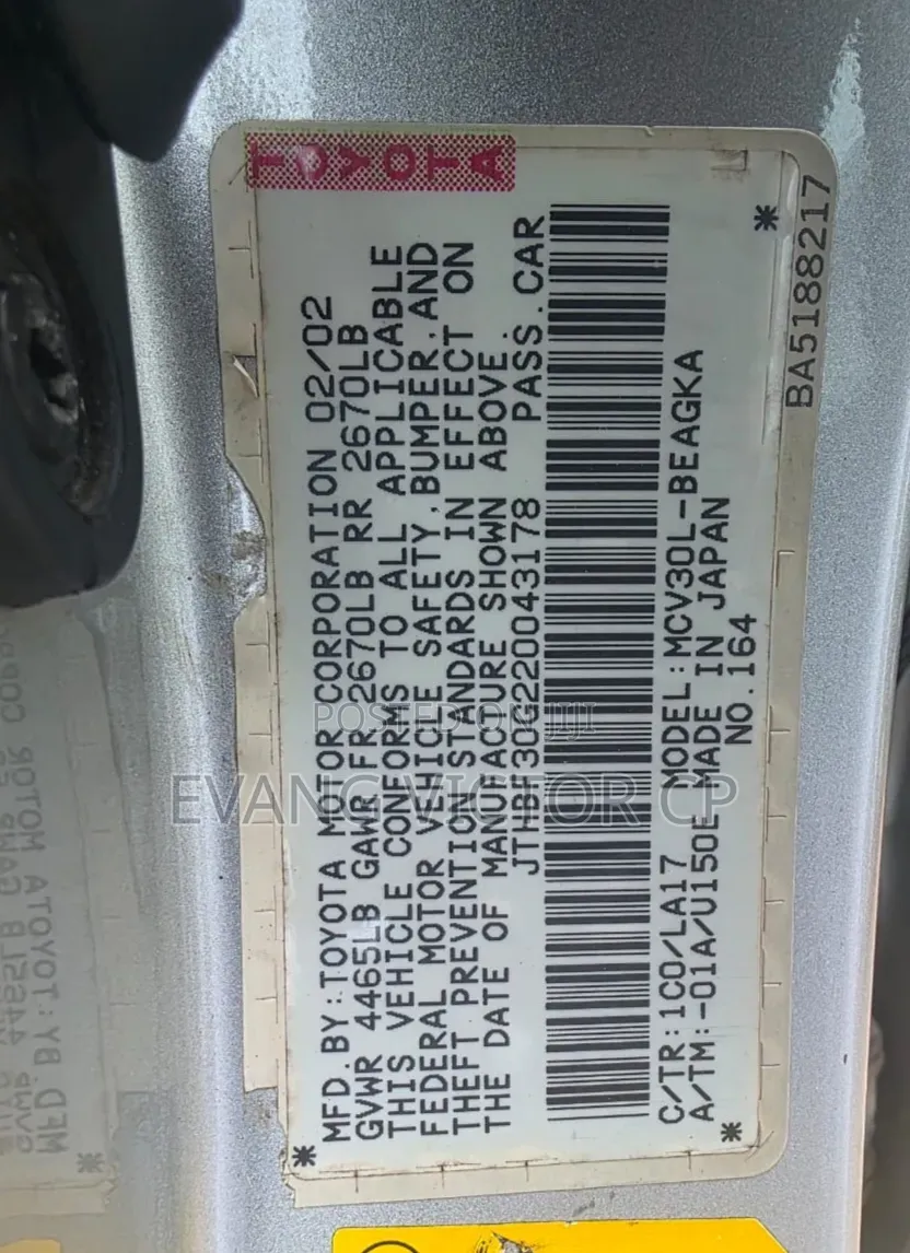 Lexus ES 2002 Silver