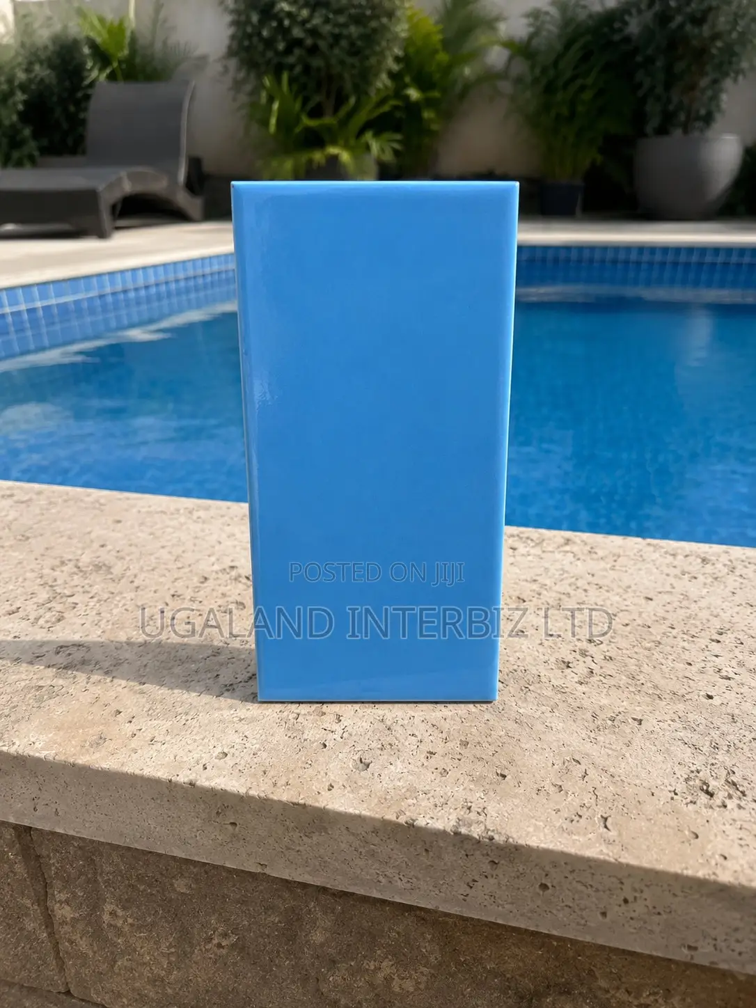 Sky Blue Ceramic Swimming Pool Tiles (4x8)