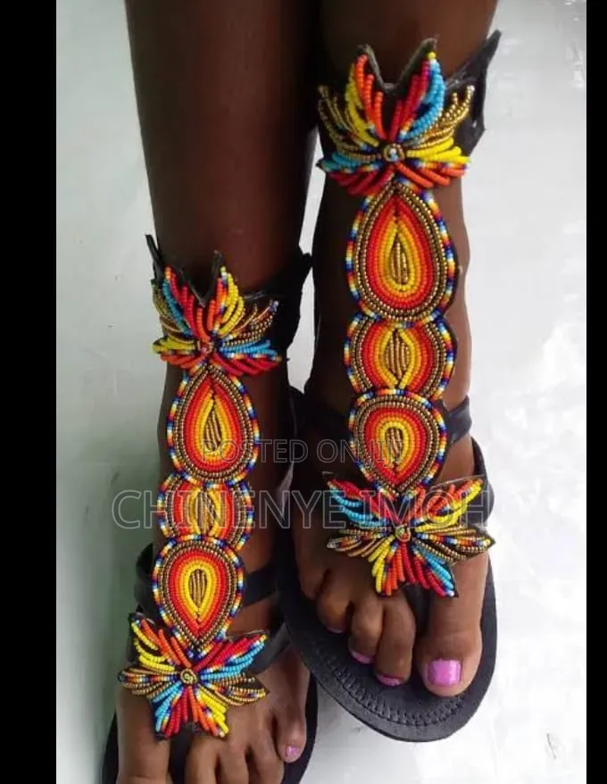 Beaded Gladiator/Maasai Sandals