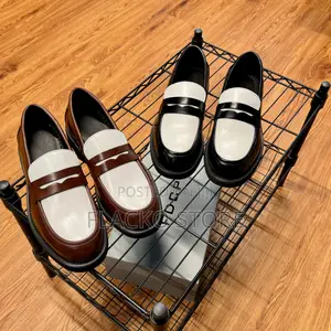Original FDCP Two Tone Plain Leather Loafers Shoes
