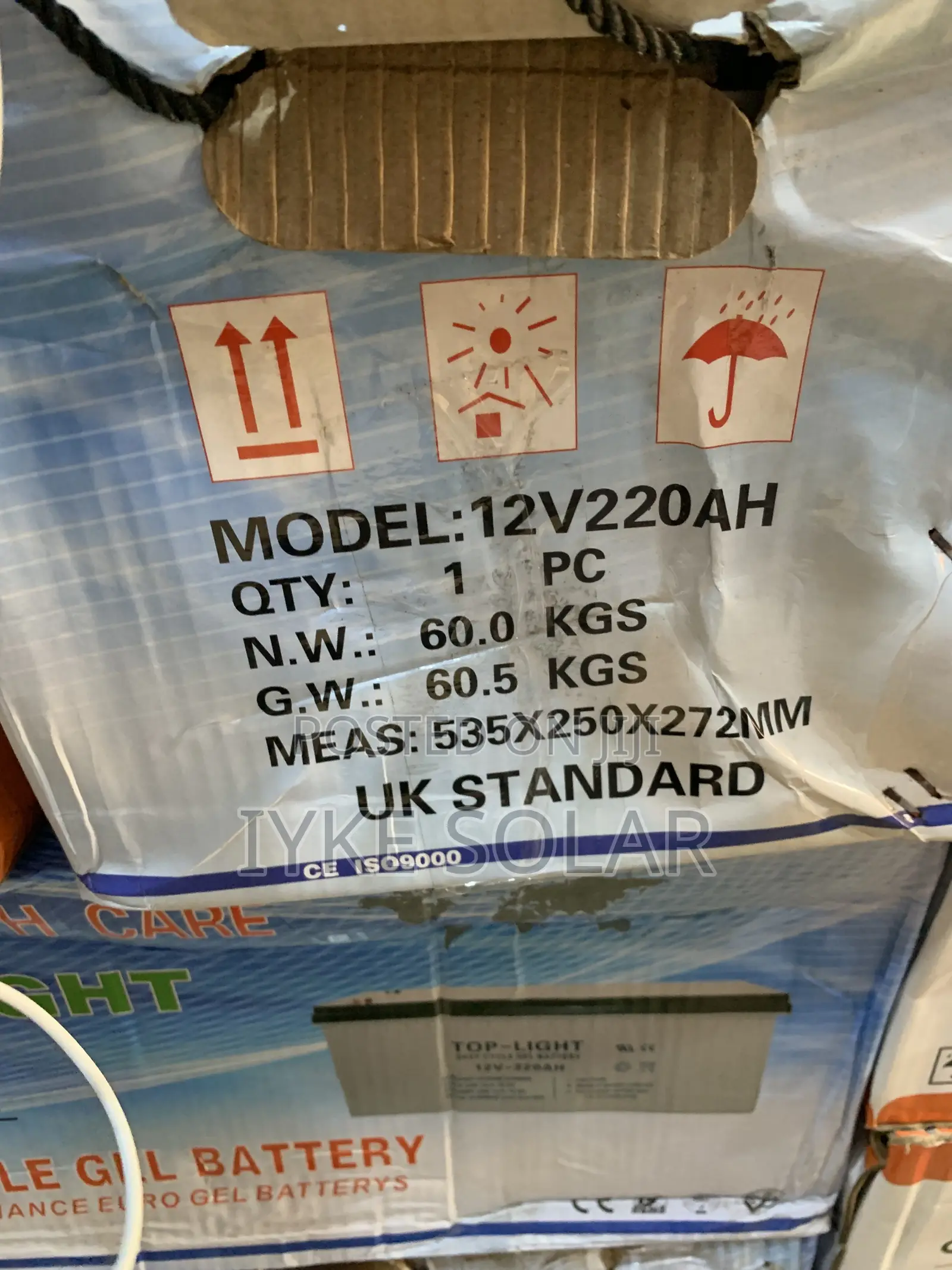 220ahs 12v Toplight Dry Cell Battery