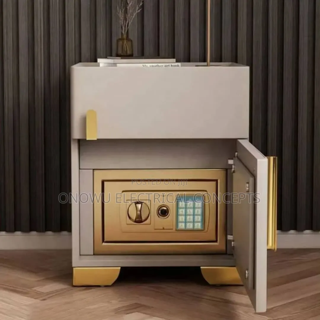 Smart Bedside Table With Combination Lock, Wireless Charging
