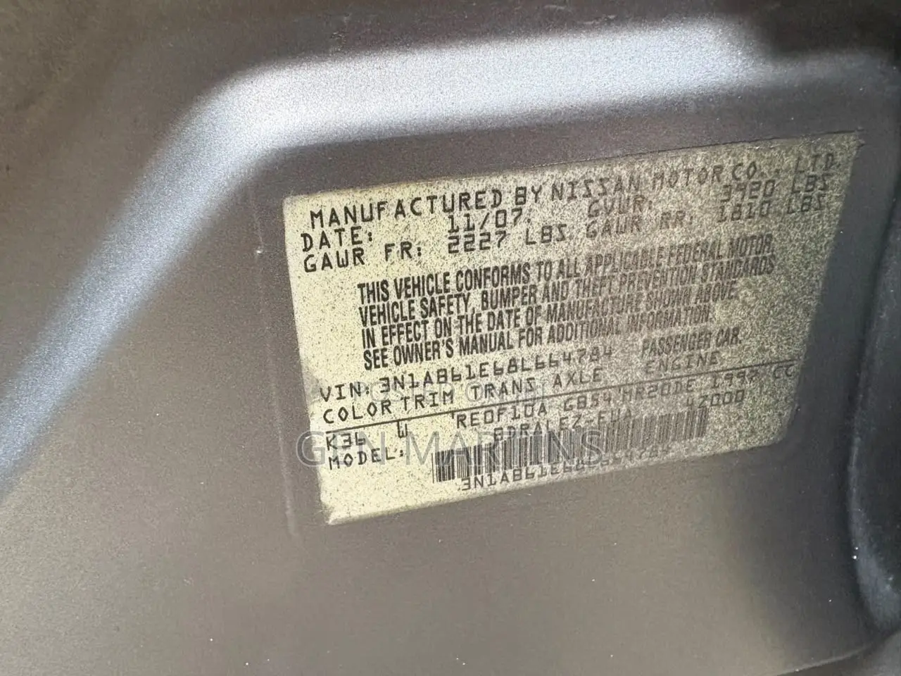 Nissan Sentra 2008 Gray