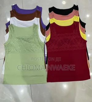 Ladies Camisole With Men Round Neck Polo T Shirt