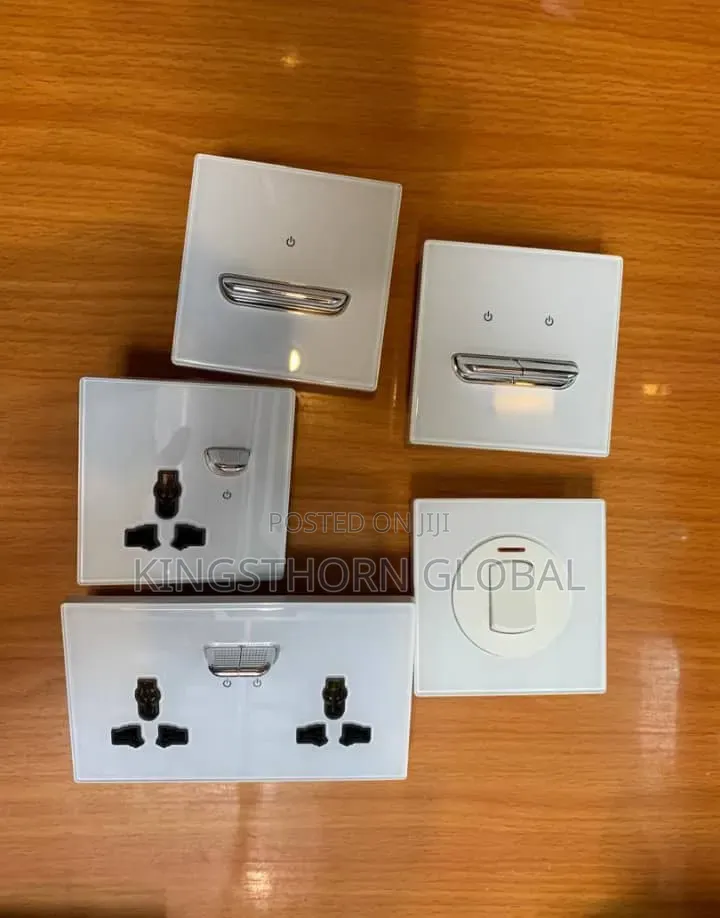 Luxury Black Smart Light Switch Socket Panel