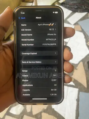 Apple iPhone XS 64 GB Black