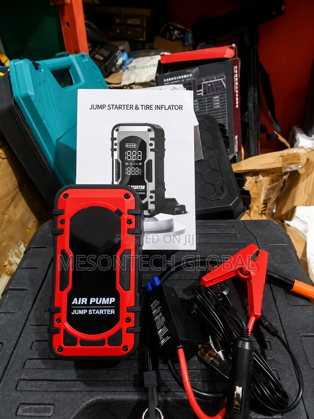 4 in 1 Multi Function Portable Jump Starter and Tire Inflator