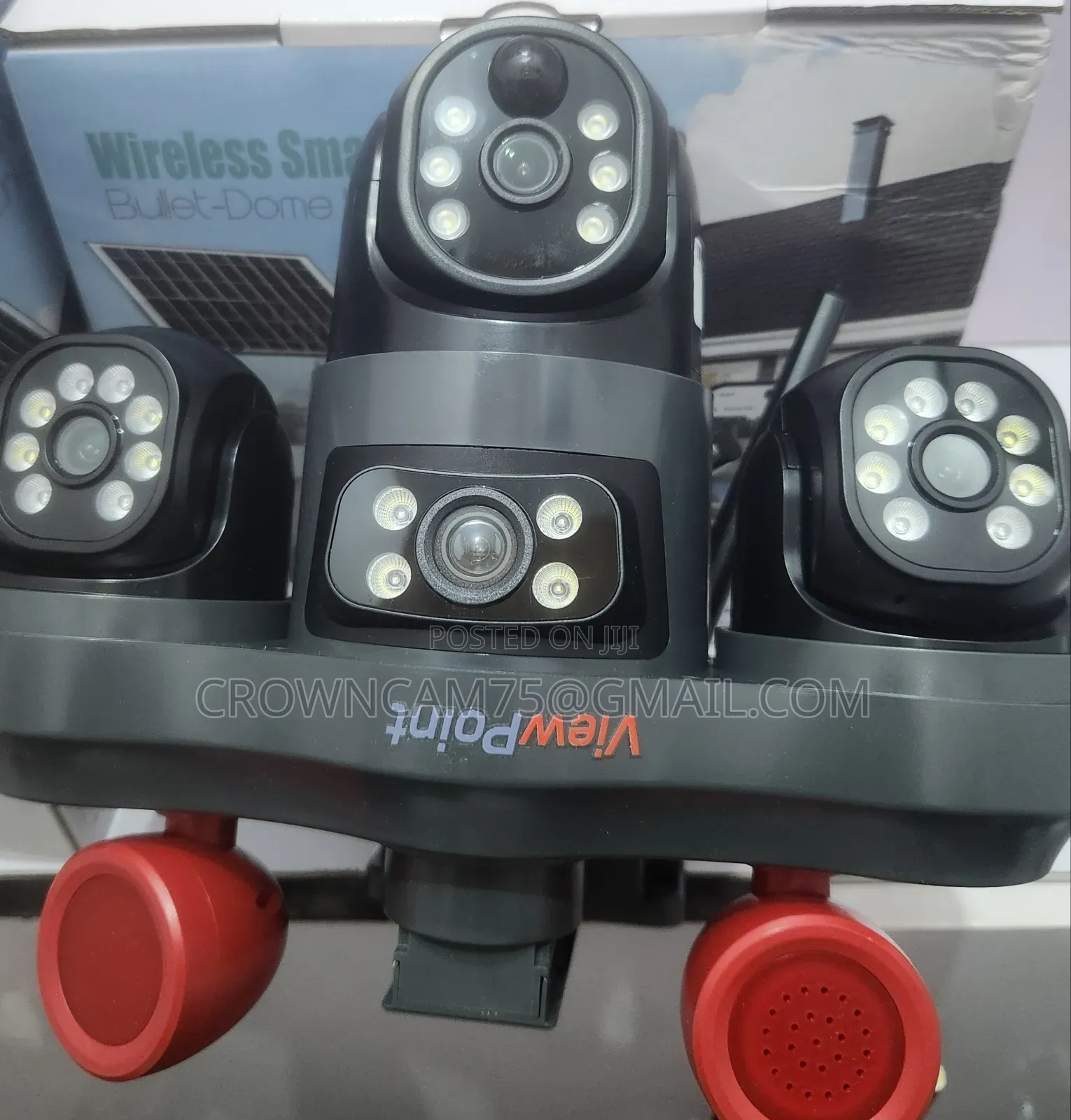 3camera 3ptz Smart Solar CCTV Camera 12mp