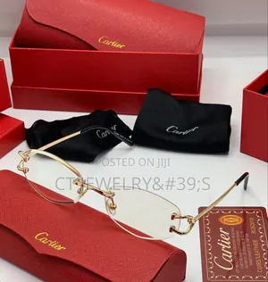 CARTIER Rimless Sunglasses for Unisex High Quality