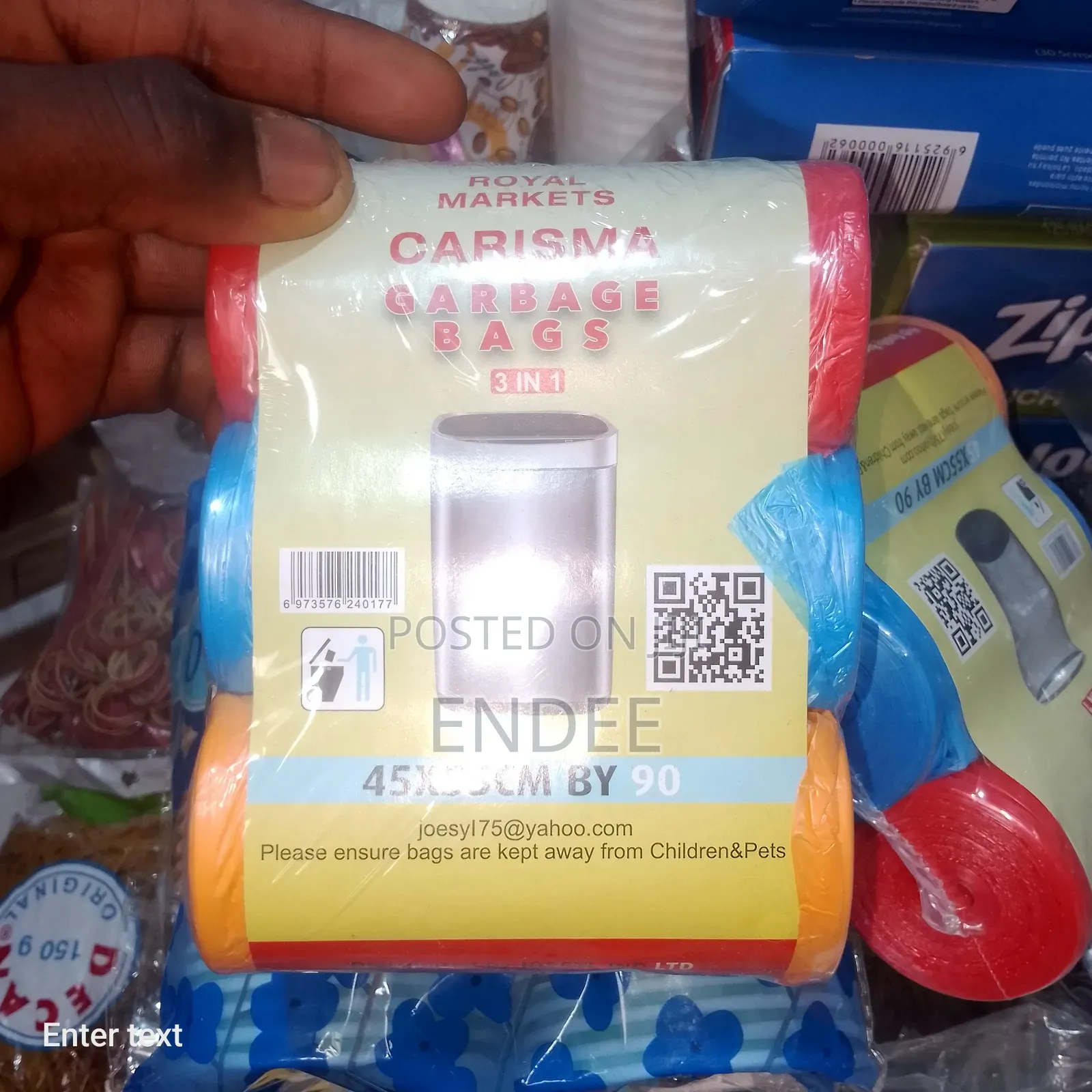 3 in 1 Dustbin Nylon 90piec Inside
