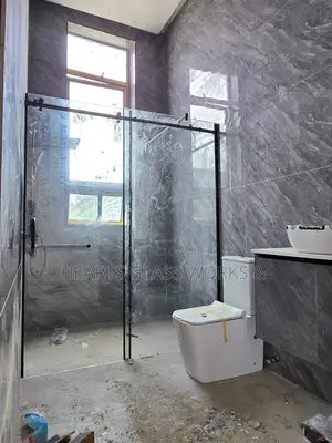 Custom-Made Glass Shower Glass Enclosure Installation