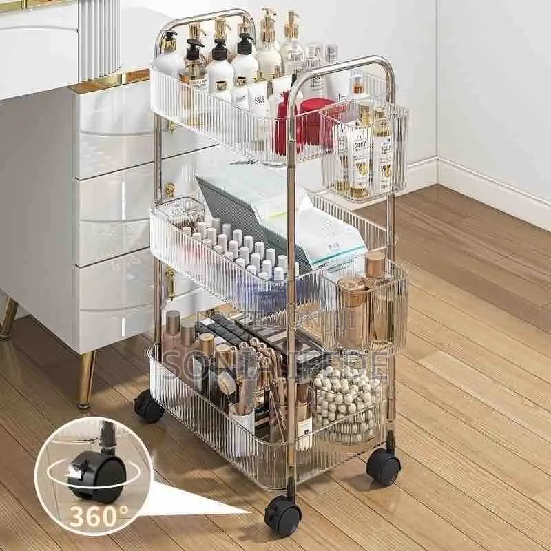 3 Tier Acrylic Multi-Purpose Storage Trolley