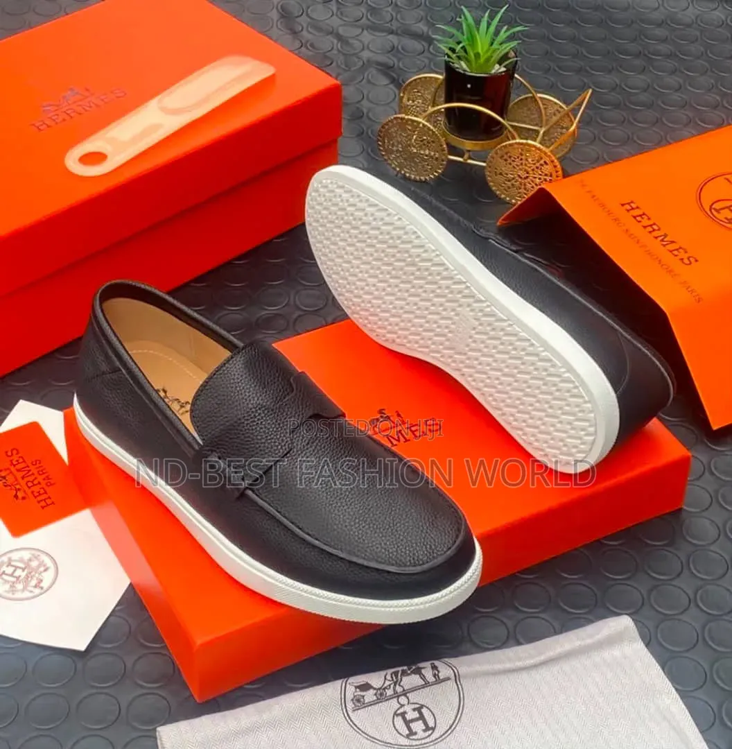 Flat Leather Hermes Shoes