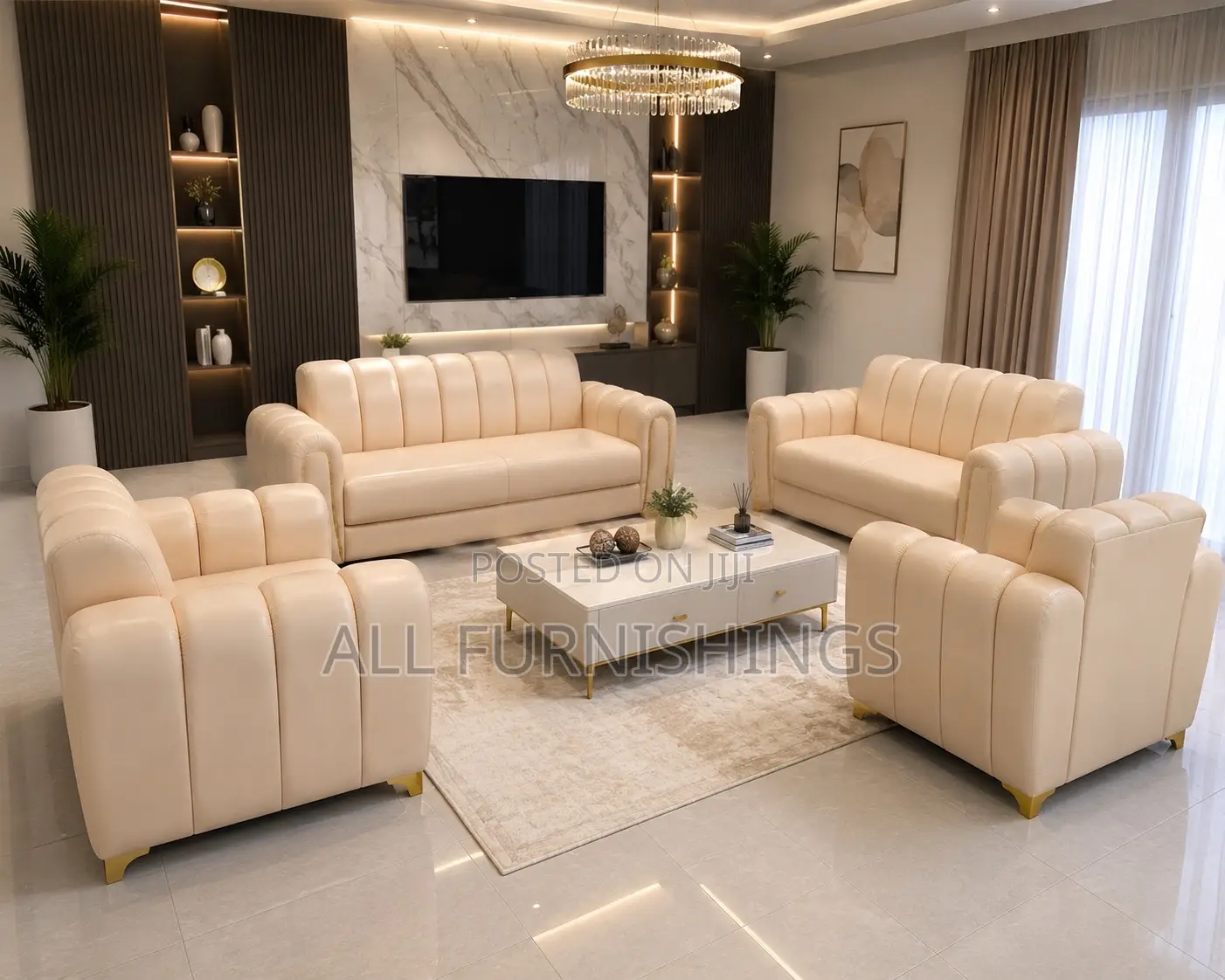 7 Seater Upholstered Sofa Set