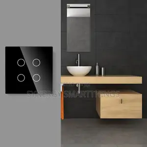 Tuya Zigbee Touch Smart 4 Gang Switch Black Color